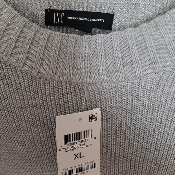 Gray/silver XL Sweater by INC - Picture 3 of 6